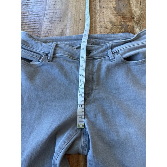 Loft Women's Gray Curvy Skinny Jeans Low Rise Pockets Size 29/8 - Picture 8 of 10